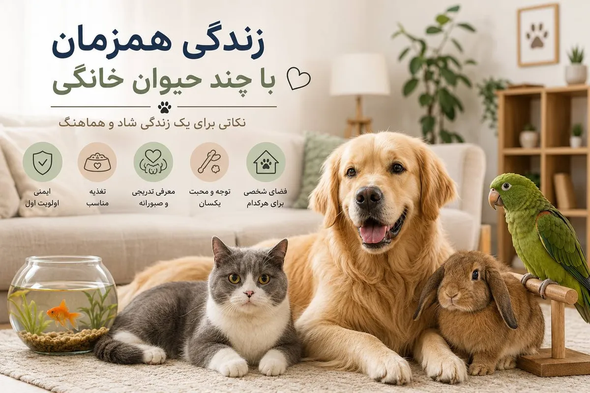 زندگی همزمان با چند حیوان خانگی